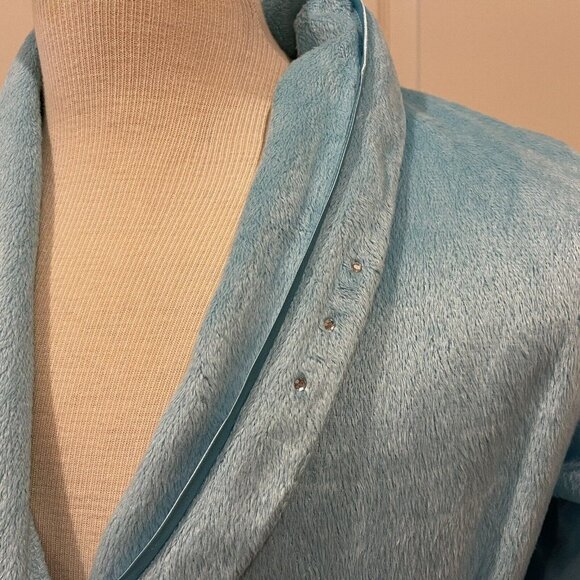 Chuckie Goodnight Bathrobe Youth XL Soft Blue Pockets Rhinestones Robe Bath - Picture 11 of 14